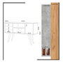 Hanah Home İndira Consola Roble y Blanco